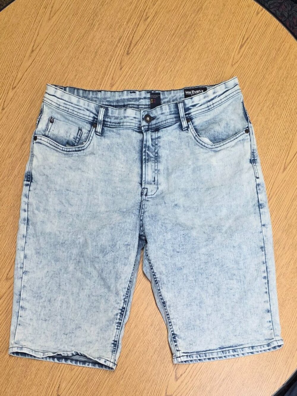 Like New Buffalo David Bitton Evan-X Acid Wash Denim Shorts Men’s 38 Stretch Jor
